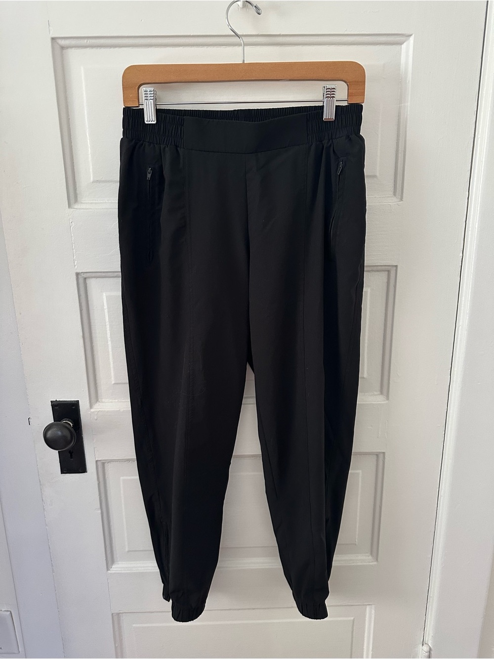Old Navy Black Women's Track Joggers with Zip Pockets